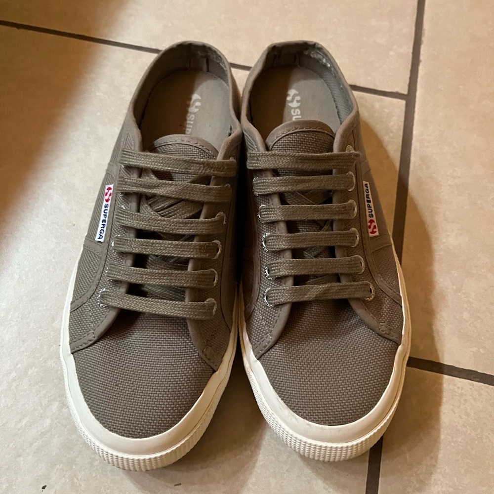Superga Green Safari Mule size 8